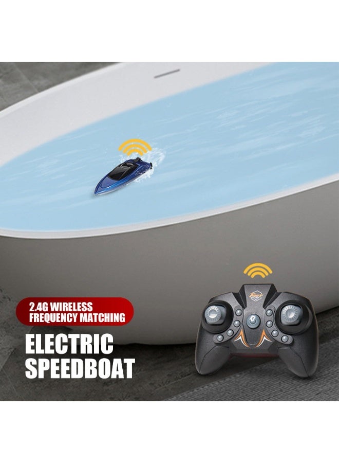 HALAMODO 【Mini RC Boat】Wireless Remote Control Speed Boat Auto-Flipping Toy Ship | For Kids Aged 6+ | Dual Motor Powerful Drive | 2.4G Anti-Interference Signal | Waterproof Sealed Structure | Premium Car Paint With UV Coating | 15-Min Charge For 12-Min Play | 20M Control Range | Compact For Bathtub/Kiddie Pool | Auto Power-On Safety Design | Low Battery Indicator - Image 2